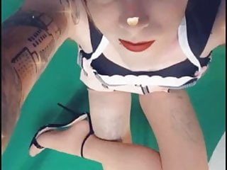 Hot Tranny Shows Off Her Pretty Face On Snapchat free video