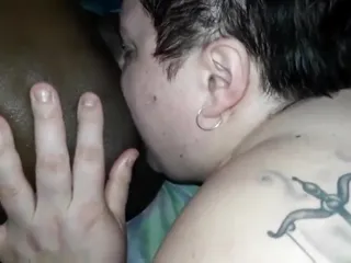 Bbwbootyful Sucking Licking Bbc Nata4Sex Balls & Ass Stroking His Dick Swallowing His Cum free video